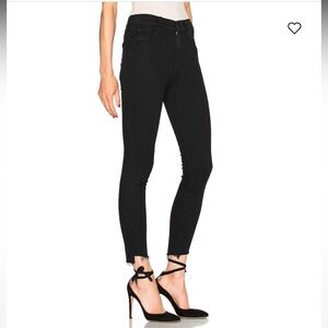 MOTHER The Stunner Zip Ankle Step Fray in Not Guilty